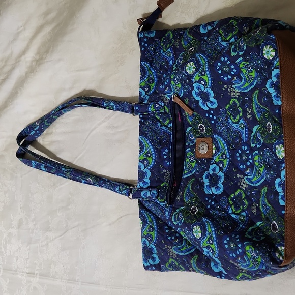 Stone Mountain Accessories Blue and Green Quilted Shoulder Bag - Picture 6 of 11